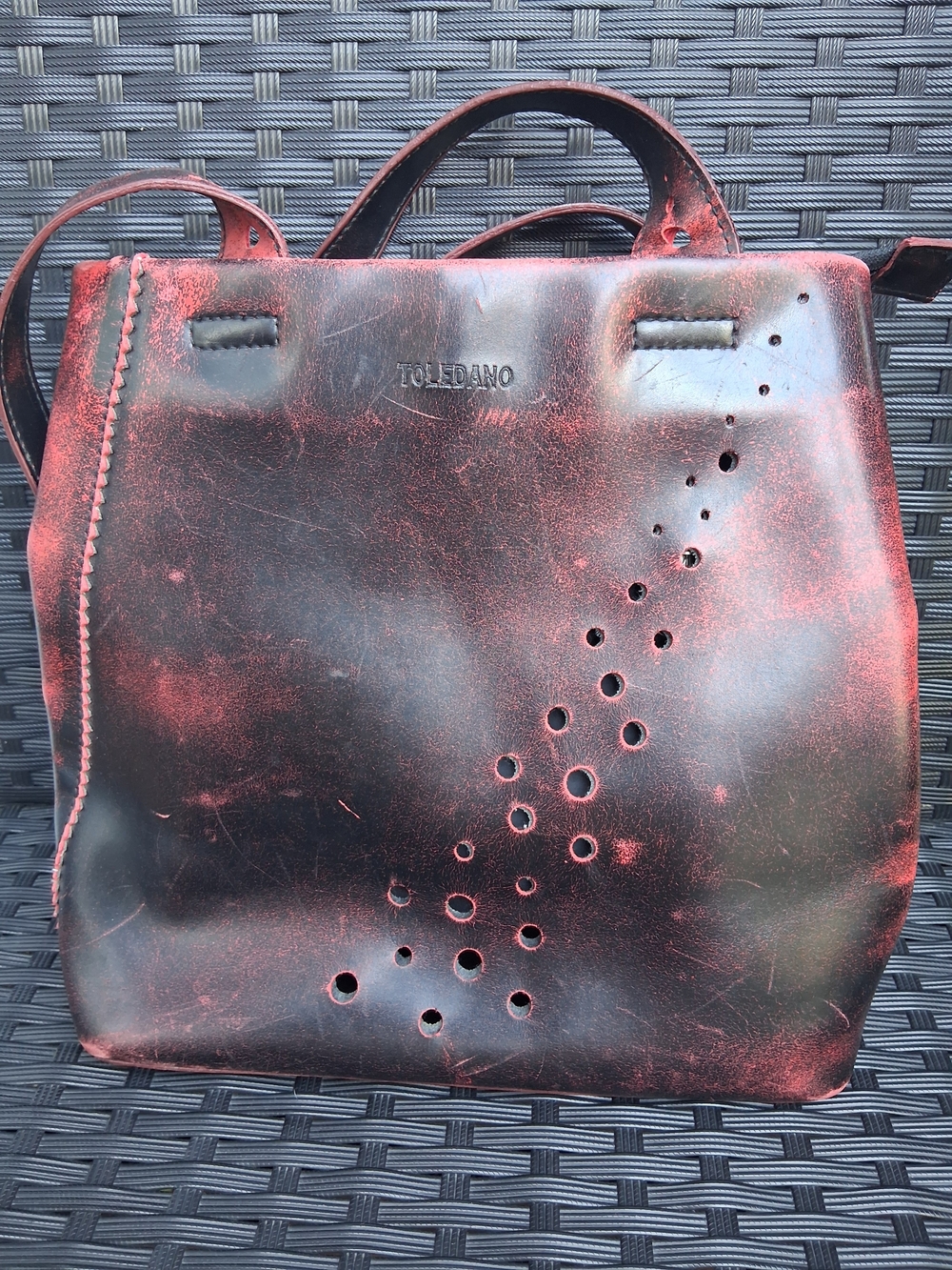 Toledano Convertible Bucket Backpack / Sling Shoulder Bag 90s